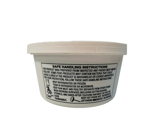 Container of Martin brand beef blood on a white background