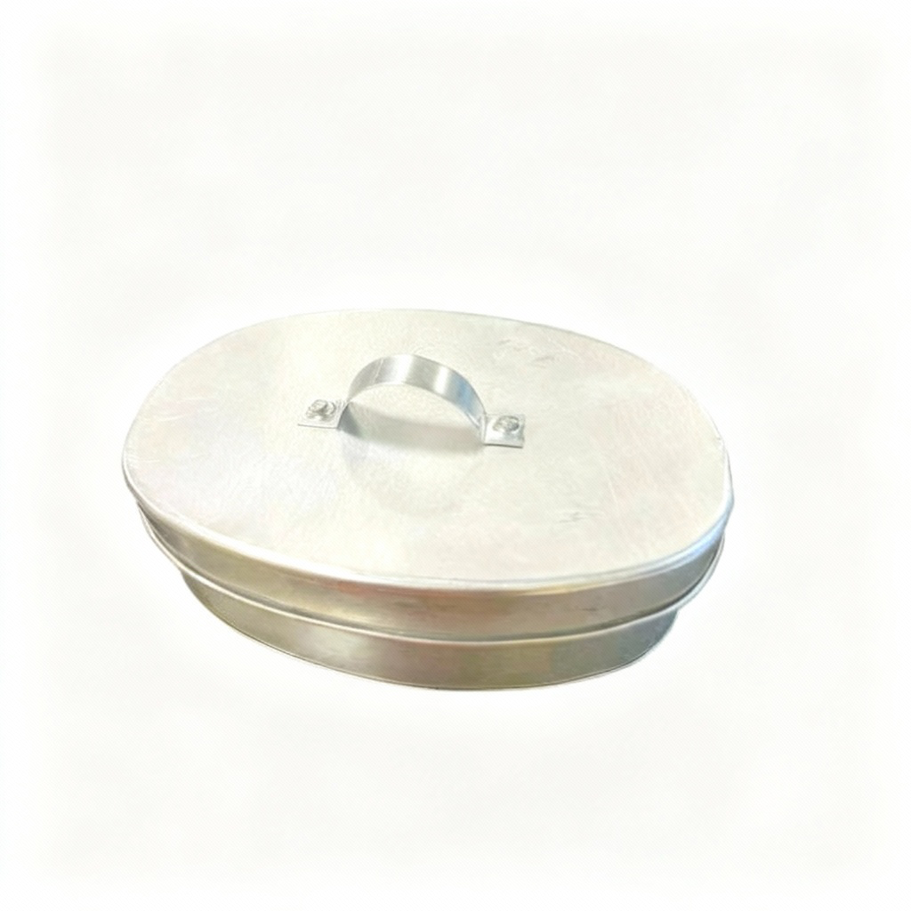 Round metal lid with handle on a white background, featuring the Mayo Filipino Store logo.