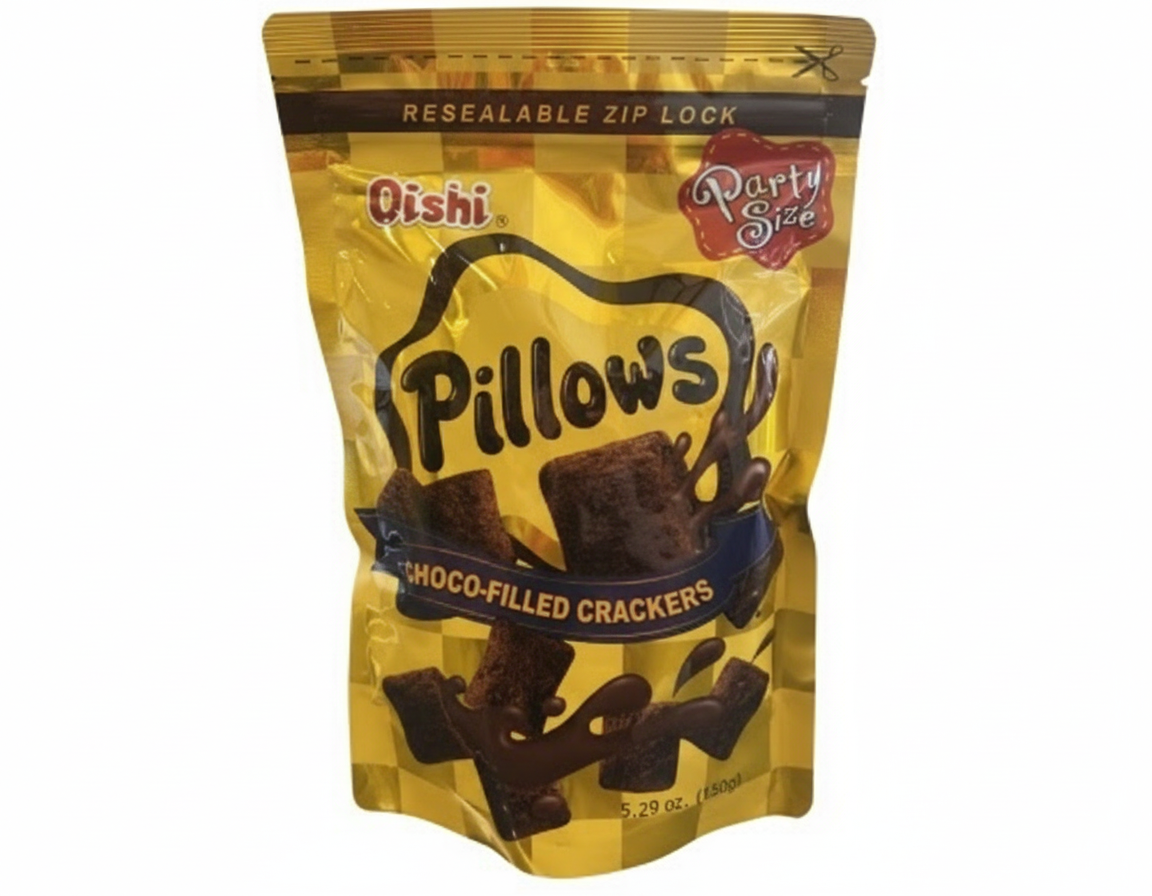 Oishi Pillows Choco Filled Crackers 150g BIG