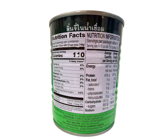 Aroy D Lychee in Syrup 20oz 565g