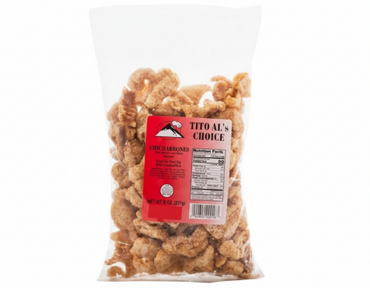 Packaged snack with Tito Al's Choice label on a white background