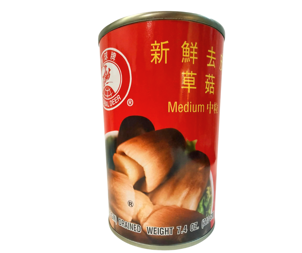 Global Dear Whole Peeled Straw Mushrooms 15oz