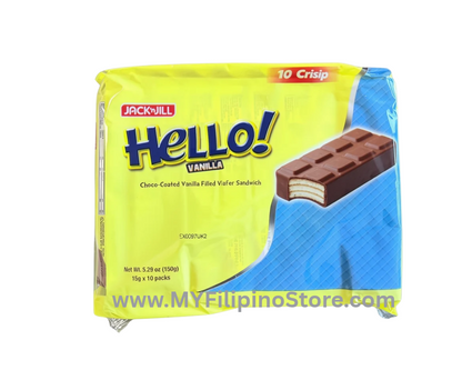 Hello Vanilla Wafer 10 Pcs Philippines Snacks