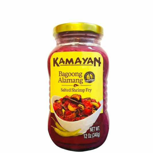 Jar of Kamayan Bagoong Alamang on a white background