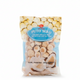 Packaged coconut milk cookies with brand label on a white background