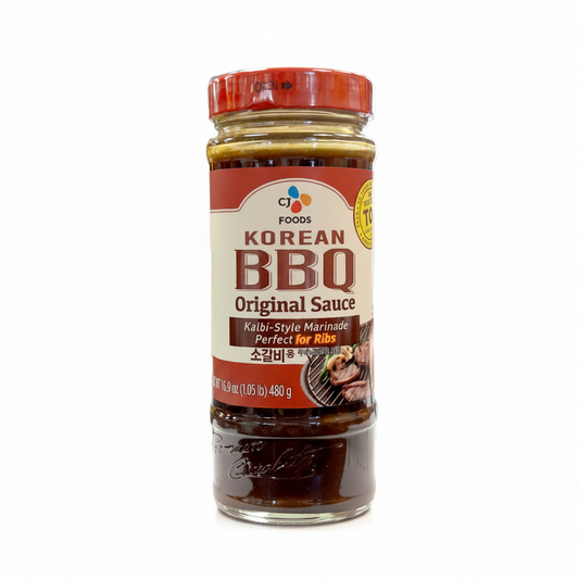 Jar of CJ Foods Korean BBQ Original Sauce on a white background