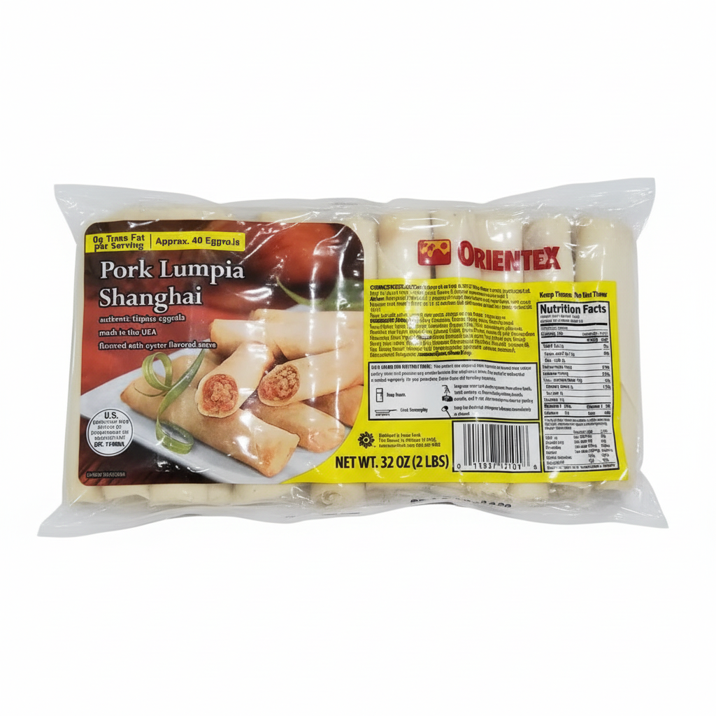 Orientex Pork Lumpia Shanghai Style Authentic Filipino Eggroll 32oz 40 ...