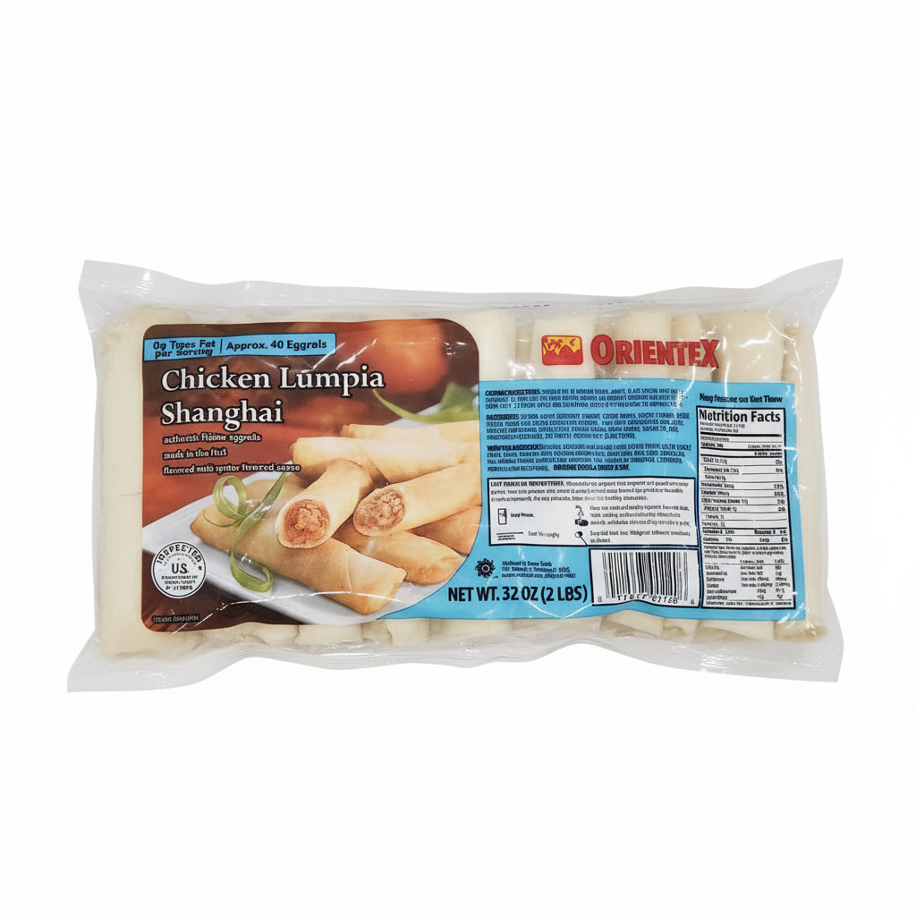Orientex Chicken Lumpia Shanghai Style Authentic Filipino Eggroll 32oz ...
