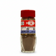 Bottle of clove powder with a red lid on a white background