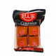 Packaged product with red and black packaging on a white background