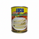 Can of Lucia Banana Blossoms in Brine on a white background