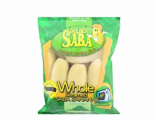 Golden Saba Natural Healthy Fruit Whole Banana Steamed Saba Bananas