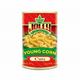 Can of Jolly Young Corn Cuts on a white background