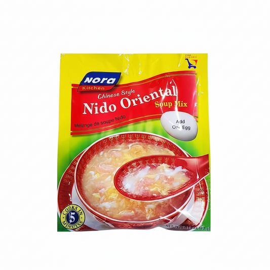 Nora Nido Oriental Soup Mix packaging on a white background