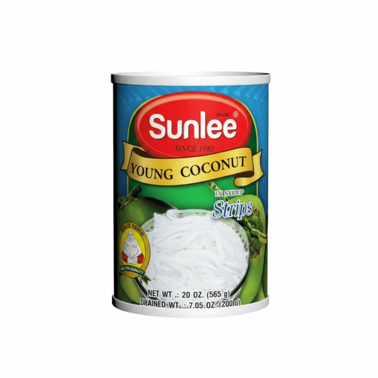 Sunlee Young Coconut Strips can on a white background