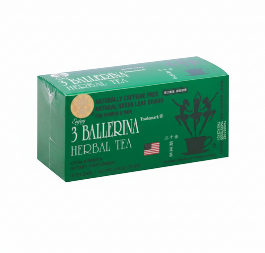 Box of 3 Ballerina Herbal Tea on a white background