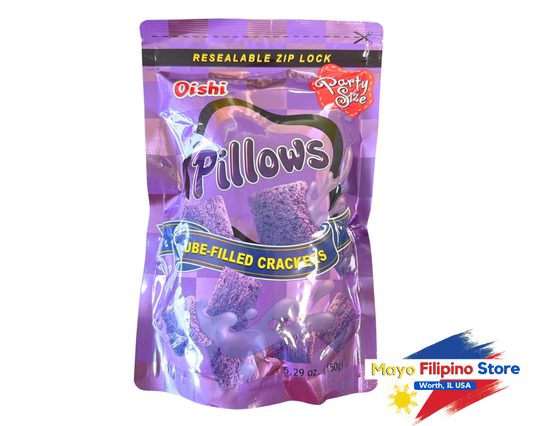 Oishi Pillows Ube Filled Crackers 150g Big