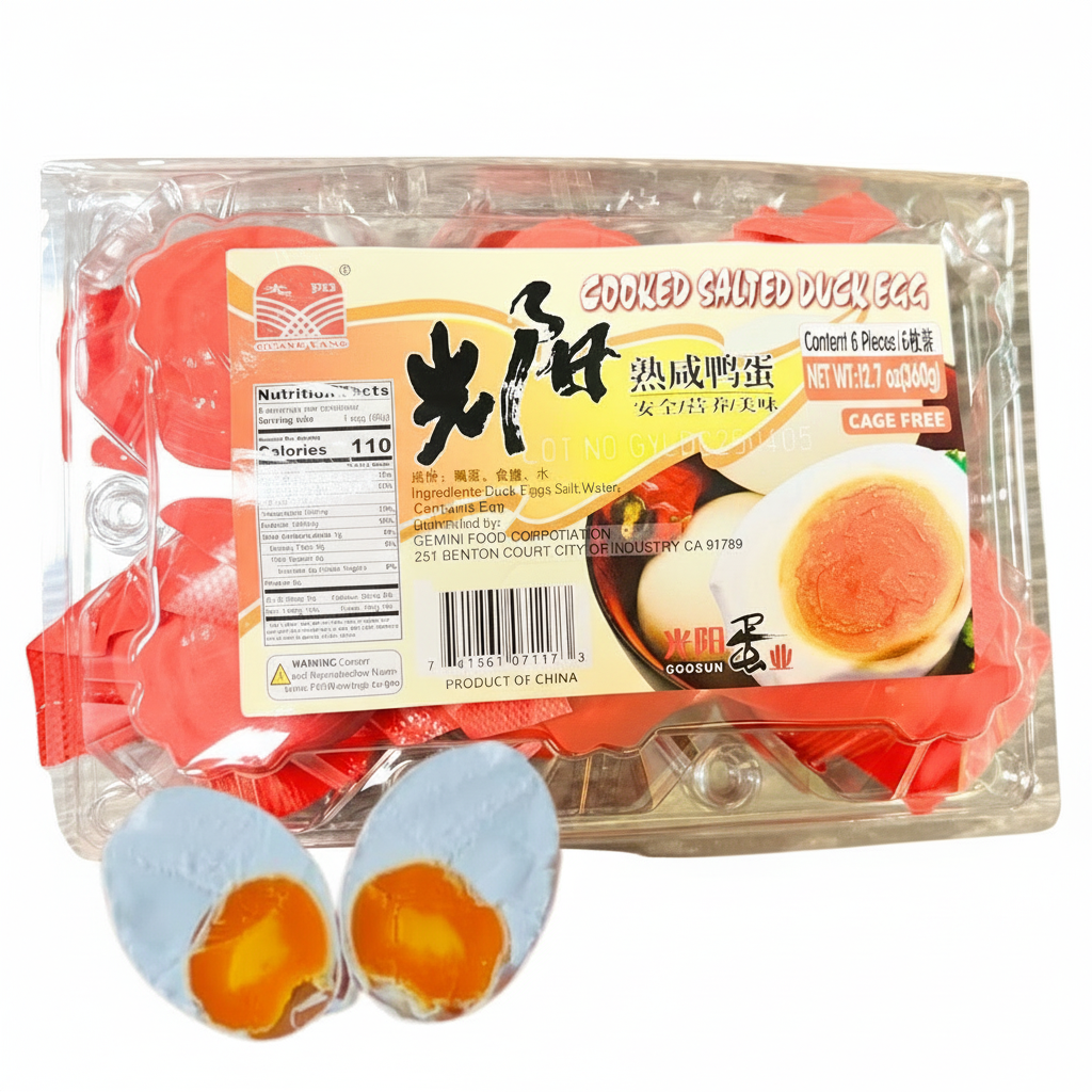 Packaged cooked salted duck eggs with a label on a white background, featuring the Mayo Filipino Store logo.