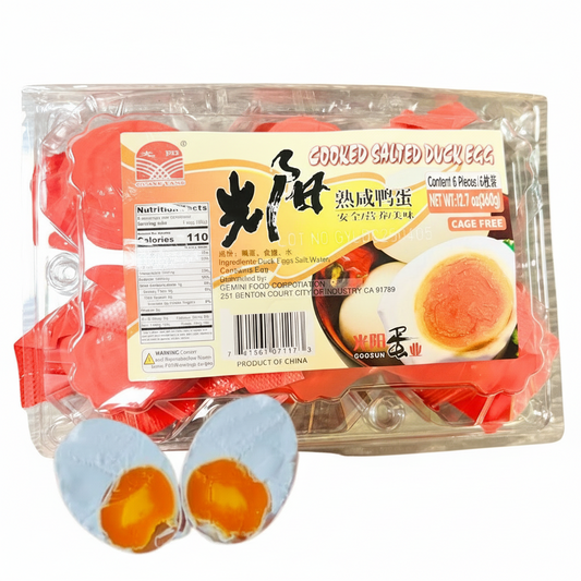 Packaged cooked salted duck eggs with a label on a white background, featuring the Mayo Filipino Store logo.